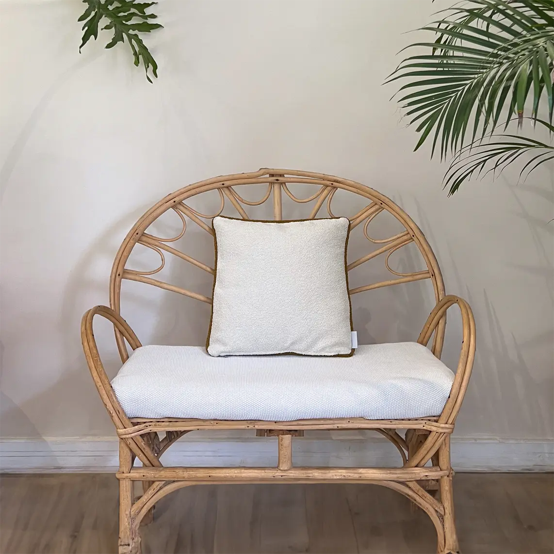 Housse de coussin bouclette double face