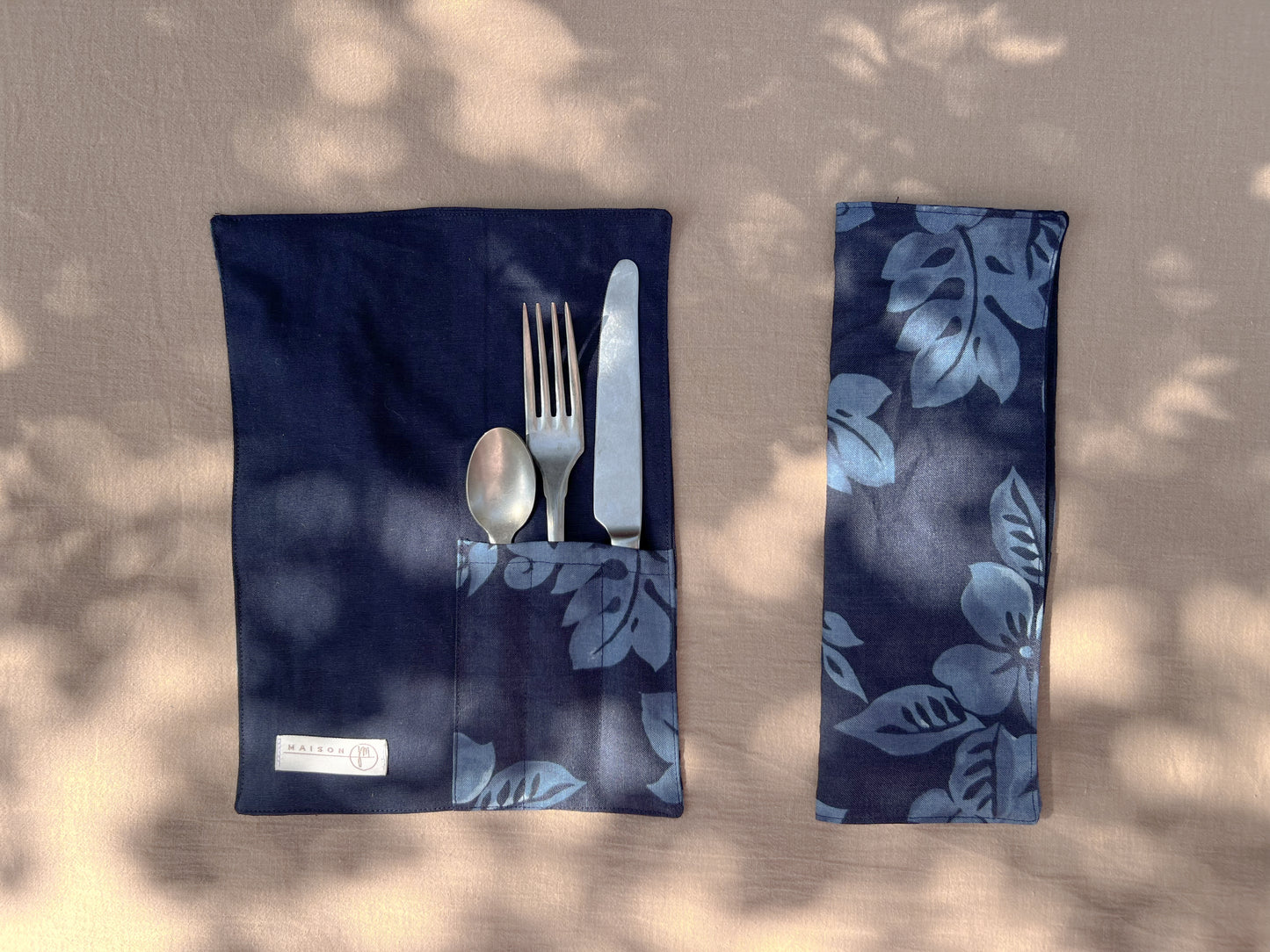 Set de 6 étuis à couverts Blue of Bloom