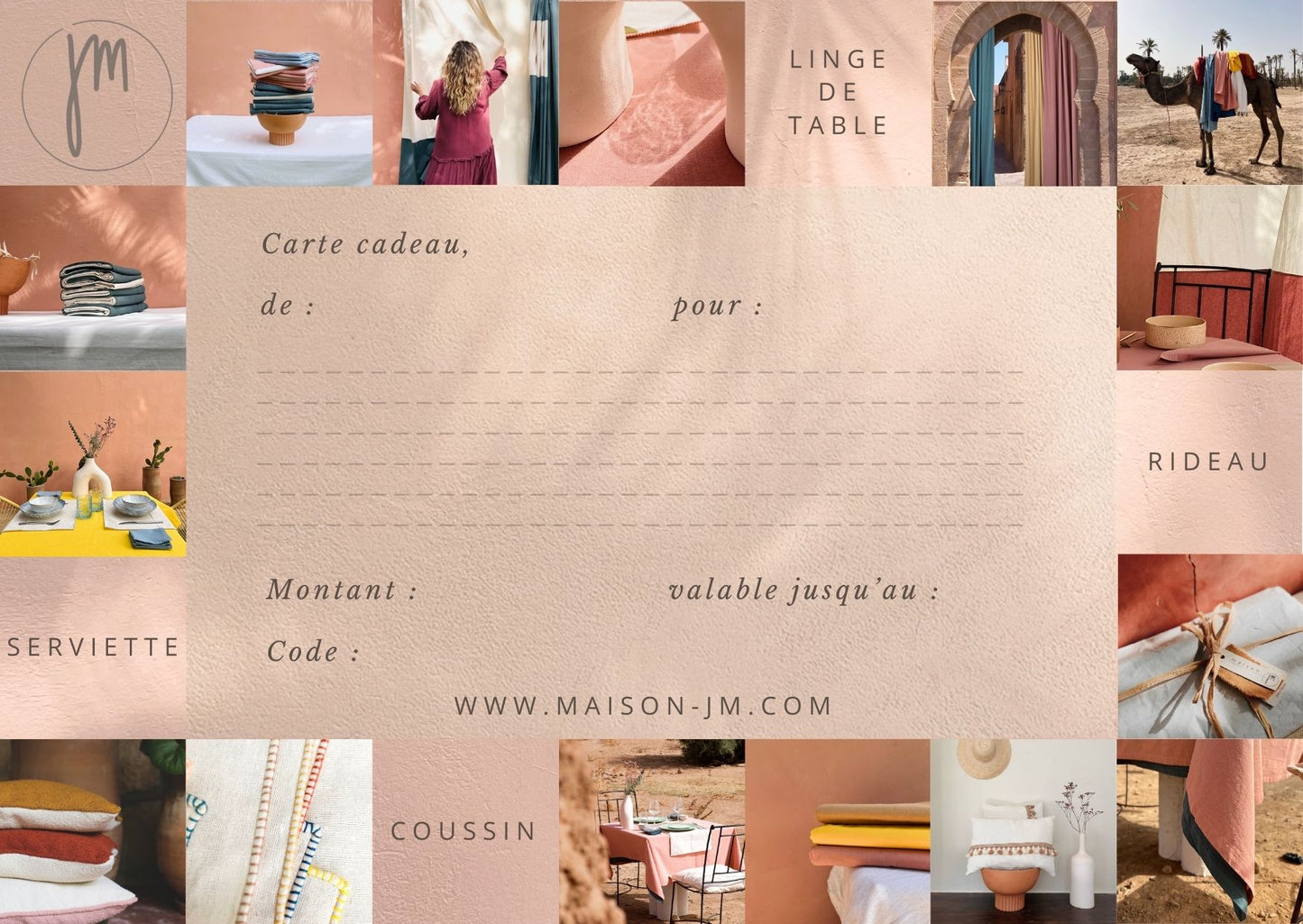 Carte cadeau Maison jm