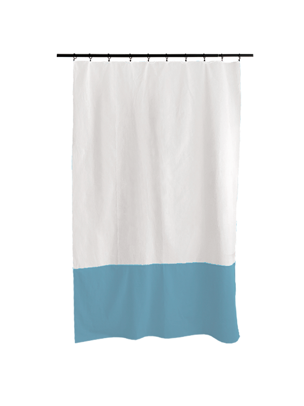 RIDEAUX TAFOUKT, Bicolore bleu claire