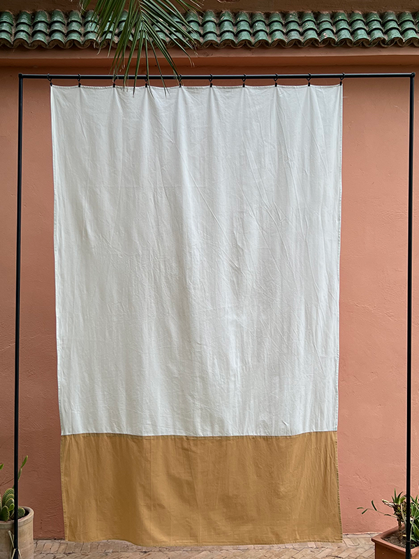 RIDEAUX TAFOUKT, Bicolore beige